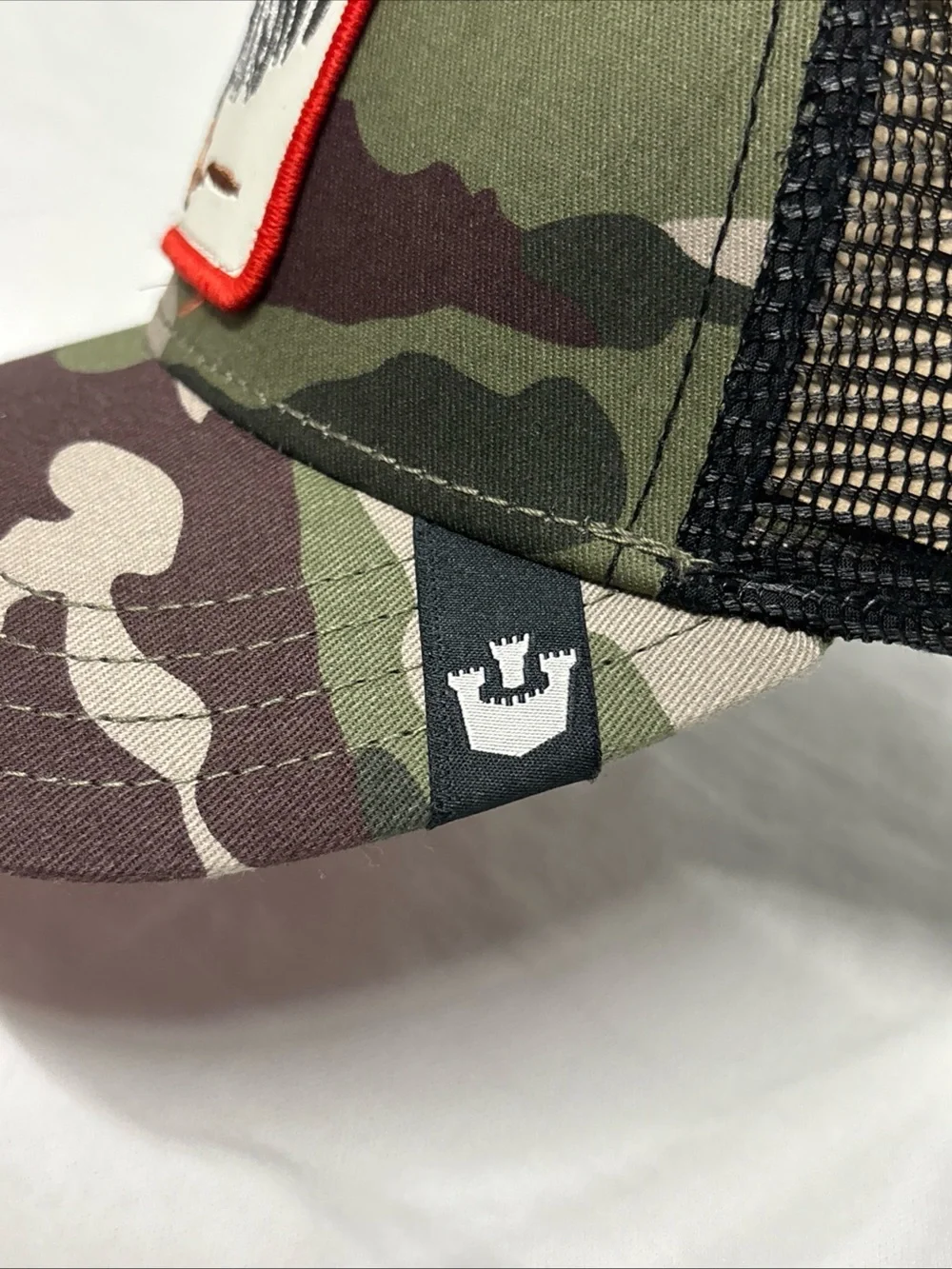 Camo Goorin Bro’s Rooster patch Trucker Hat - Green